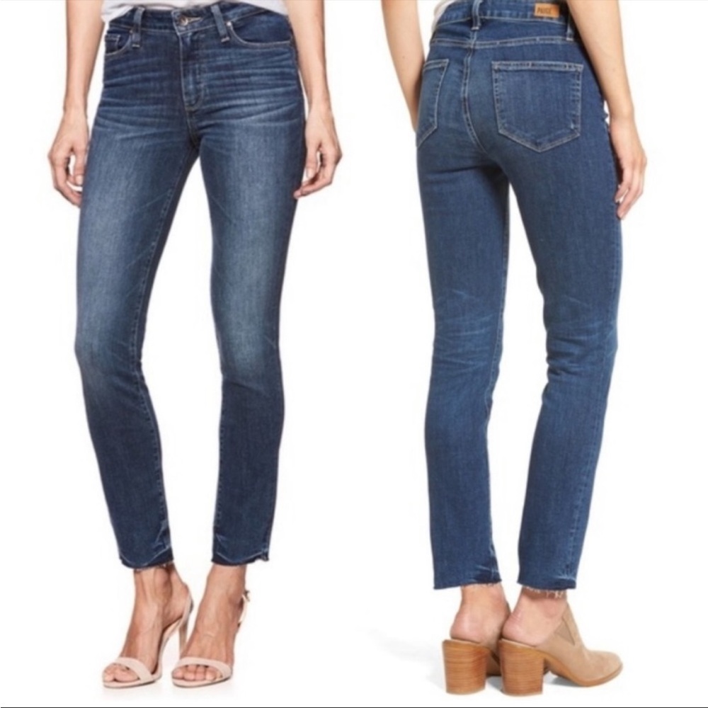 PAIGE Women's High Rise Jeans - Dark Blue